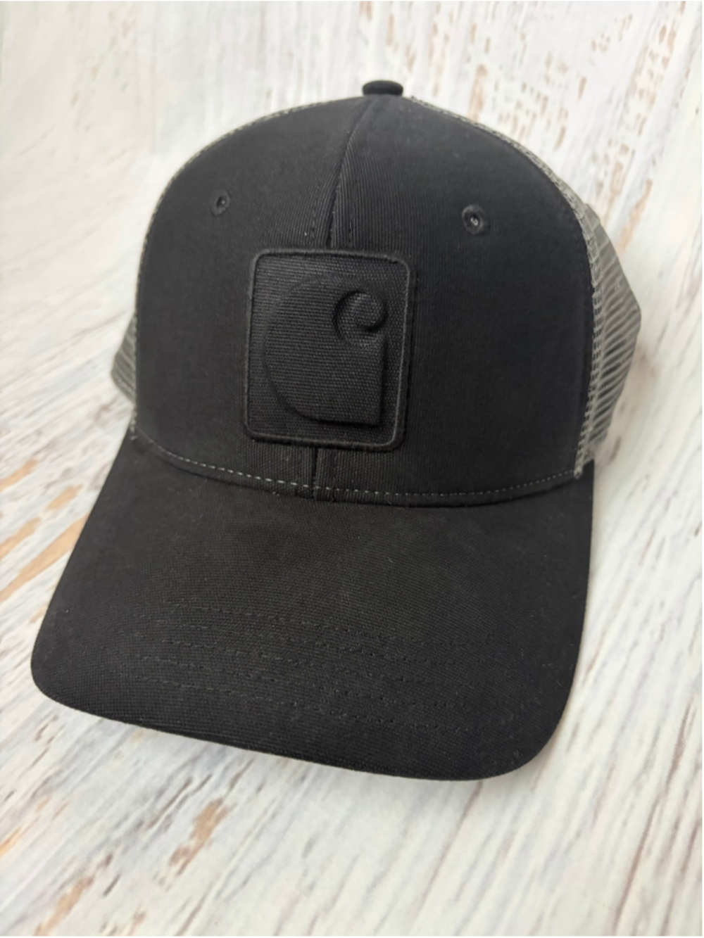 Men's Carhartt Black and Grey Mesh Snapback Back Hat One Size